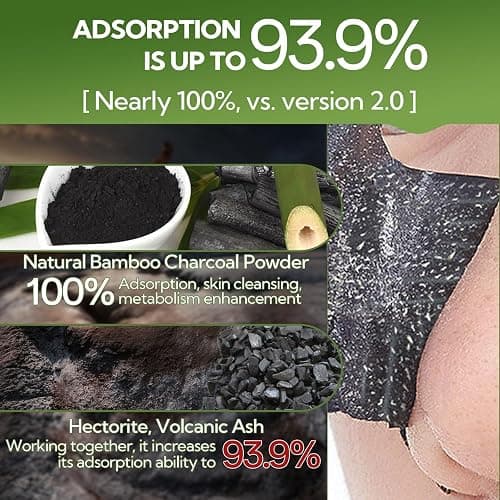LANBENA Upgraded 2.0 Bamboo Charcoal Blackhead Remover Mask, 60 pcs Nose Strips, Peel off Face Mask Pore Whiteheads Cleanser Strawberry Nose Purifying, Deep Cleansing for All Skin Types, 30g/1.05oz thumbnail 3