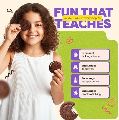 Baketivity Whoopie Pie Kids Baking Kit with Pre-Measured Ingredients | DIY Activity Kit Featuring Easy Recipe, Family Fun, and Delicious Homemade Treats Gift Idea for Boys and Girls Ages 4-12 thumbnail 4