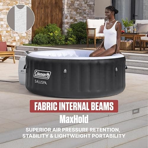 Coleman Miami 2 to 4 Person Inflatable Hot Tub, Round Energy-Efficient Portable Outdoor Spa with 120 AirJets, 71" x 26" thumbnail 4