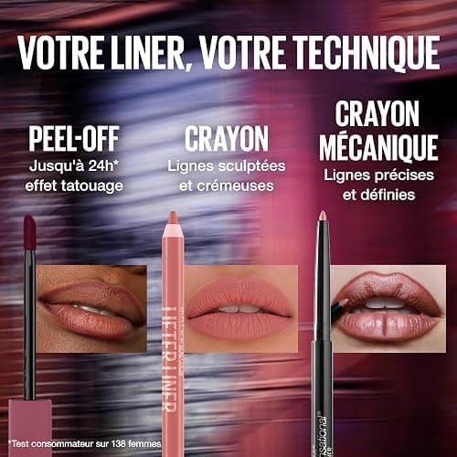 Maybelline New York - Liner Lèvres Peel-Off - Sensation Tatouage - Jusqu'à 24H - Sans Transfert - Effet Lip Blush - Super Stay Vinyl Ink - Teinte : 002 Haze thumbnail 11