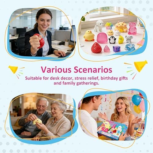 15pcs Taba Squishy Toys Kit, Squishy Fidget Toys for Kids & Adults, Kawaii Squishies Stress Relief Squeeze Toys Classroom Party Favors for Kids 4-8 8-12, Sensory Fidget Birthday Gifts for Boys & Girls thumbnail 7