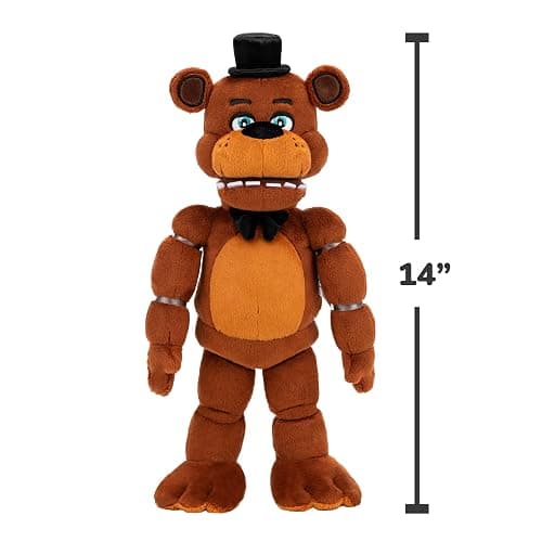 Five Nights at Freddy’s 14” Poseable Sound Freddy Fazbear Plush - 5 Sounds, 1 Song Clip, and Glow-in-The-Dark Eyes - Ages 8+ thumbnail 2