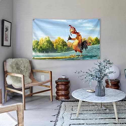 Chicken Flag 3x5 Ft with 4 Brass Grommets for College Dorm Living Room Bedroom Home Office Wall Decor or Outdoor Courtyard Deco (Chicken Flag) thumbnail 6