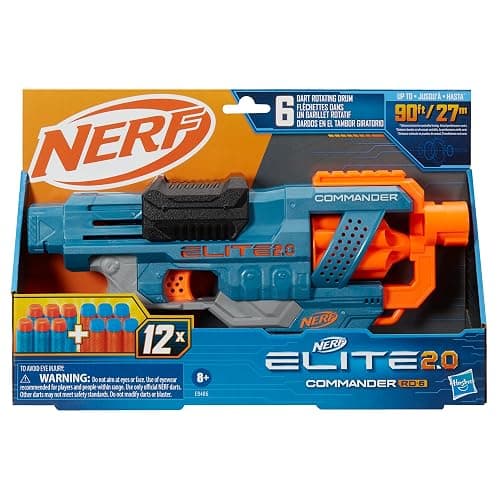 NERF Elite 2.0 Commander RD-6 Dart Blaster, 12 Darts, 6-Dart Rotating Drum, Outdoor Toys, Ages 8 and Up thumbnail 3