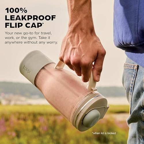 Ninja Blendboss™ | Personal Blender for Smoothies & Frozen Drinks | 26oz Travel Tumbler with LeakProof Lid, Chug Spout & Detachable Straw | Auto-iQ Technology | Stone Mint | DB351ST thumbnail 5