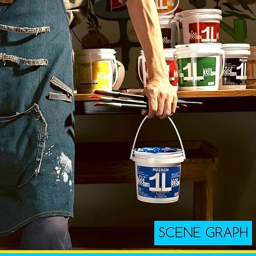 MEEDEN Acrylic Paint Set: 1L/33.8oz x 12 Colors Large Bulk Acrylic Paints - Heavy Body Gloss Art Paints for Canvas Crafts Pumpkins Painting thumbnail 2