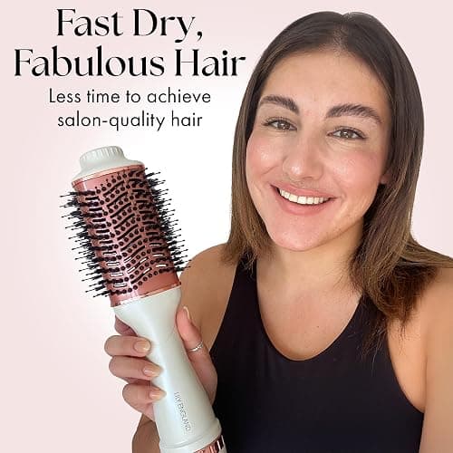Hair Dryer/Hot Air Brush with Adjustable Temperature - for Styling Short, Medium & Long Hair - Women Hair Volumizer & Styler - Lily England Heated Hair Dryer thumbnail 6
