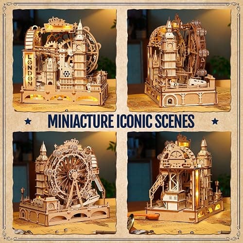 ROKR 3D Wooden Puzzles for Adults,Marble Travel London,431Piece 3D Puzzles,Marble Run Gift for Adults thumbnail 4