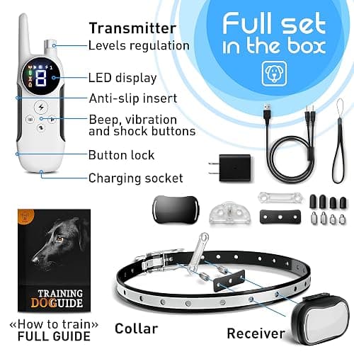 Extra Small Size Dog Training Collar with Remote for Small Dogs 5-15lbs and Puppies with Shock - Waterproof and 1000 Ft Range thumbnail 5