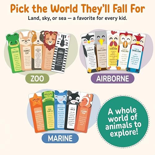 Only Zest 100 Quality Bookmarks for Kids – 2x6 inches – Multiple Designs | Fun Bulk Book Marks for Reading, Classroom Rewards, Student Gifts, Teacher Supplies thumbnail 7
