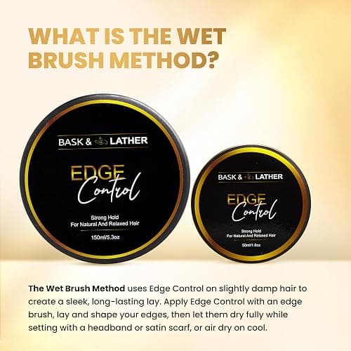 BASK & LATHER | Edge Control Gel for Natural & 4C Hair, Strong Hold, 5.3 oz thumbnail 9