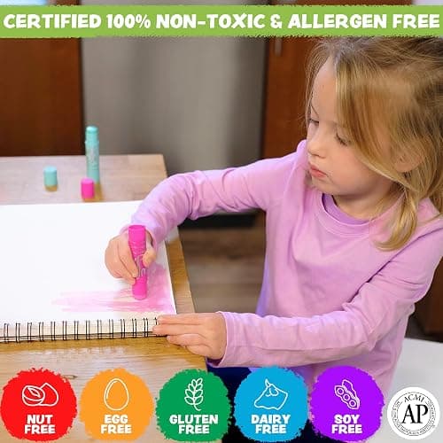 Kwik Stix Solid Tempera Paint Sticks, 24 Colors, Washable Paint Sticks for Kids, Non-Toxic, Quick Drying, Allergen Free, Comes in Classic, Metallic, & Neon Colors, Ideal for Kids and Toddlers thumbnail 3