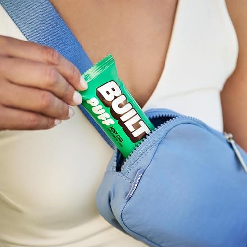 BUILT Bar Puff Protein Bars - Mint Chip - 17g Protein Snack Bars with Collagen - Calorie Conscious & Gluten Free - 12 Count thumbnail 9