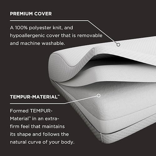 Tempur-Pedic TEMPUR-Ergo Neck Pillow, Large Profile, White thumbnail 7