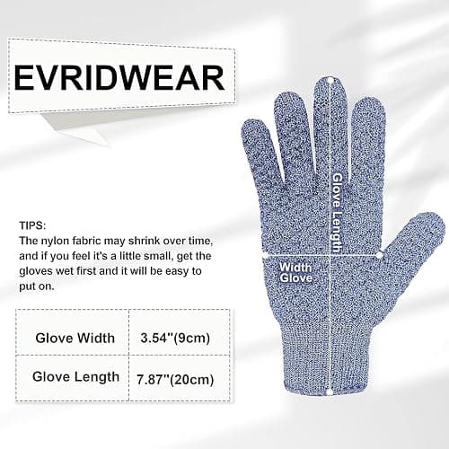 Evridwear Exfoliating Dual Texture Bath Gloves for Shower, Spa, Massage and Body Scrubs, Dead Skin Cell Remover, Gloves with Hanging Loop (1 Pair Heavy Glove) thumbnail 7
