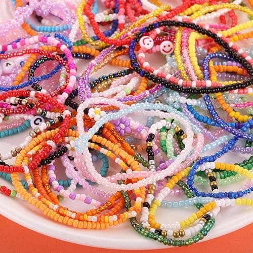 3mm Seed Beads, 39 Colors Glass Seed Beads for Jewelry Making, 9600pcs 5 Types Small Beads for Bracelets, Friendship Bracelet Beads for Girls Adults thumbnail 6