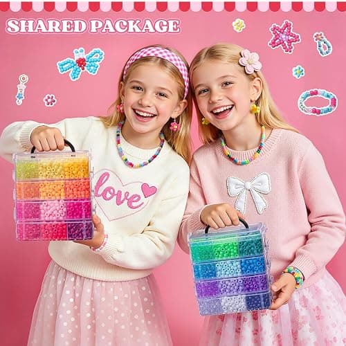 Umikk 10,000PCS Pony Beads Bulk, 48 Colors 6x9mm Plastic Kandi Beads for DIY Bracelet Making Hair Braiding Kandi Jewelry Key Chains Crafts Gifts (5.73LB, Shockproof Packaging) thumbnail 8