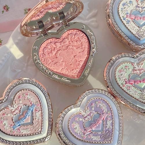 Flower Knows Bunny Garden Embossed Blush,Talc-Free Vibrant Coral Satin Powder Blush,Buildable & Blendable Formula,Sun-Kissed Cheek Color for a Warm,Energized Glow,Gift-Worthy(05 Fairyland Reverie) thumbnail 6