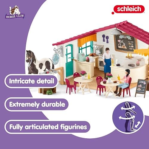 Schleich Horse Club - 97Pc Rider Café Playset - Kids Ages 5+ | 42592 | Horse Figurine, Equestrian Toy for Girls 5+, Realistic Horse Toy, Screen-Free Imaginative Pretend Play, Party Gifts thumbnail 3