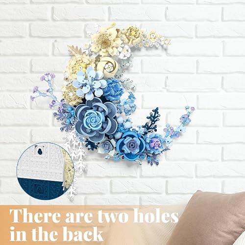Nayihoop Moon Flower Building Set Botanical Collection Blossom for Wall Decor -934pcs thumbnail 5