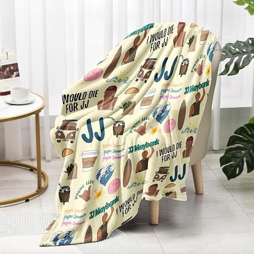 50'' x 40'' JJ Movie Inspired Gift Dating Flannel Blanket Maybanks, TV Show Throw House, Ultra-Soft Single Sided OBX Blankets All Seasons Warm Cozy for Sofa Chairs Bed Office Home Gift Fans Women Men thumbnail 3