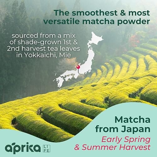 AprikaLife Matcha Powder from Japan, USDA and JAS Organic Matcha Green Tea Powder, No Sugar Added, Perfect for Matcha Latte, Japanese Green Tea - Premium Cafe Grade - 1 oz/ 30g thumbnail 4