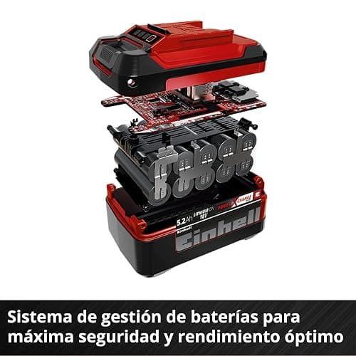 Einhell batería 18V 5.2Ah Power X-Change Plus - Li-Ion, 18V, para Todos los Dispositivos PXC, indicador de Nivel de Carga LED, Sistema de gestión de batería proactivo, sin autodescarga, sin Cargador thumbnail 8