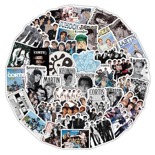 50pcs Korean Idol Cortis Stickers for Teens, Singer Sticker for Water Bottle,Laptop,Waterproof Vinyl Decals for Teen Adult Party Supply Favor Decor (P) thumbnail 7