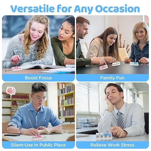 3 Pack Keyboard Fidget Toy – Clicky, Creamy & Silent Stress Relief Gift | Stress Relief Fidget Clicker Keychain – Quiet Fidget Toys for Adults, Boost Focus & Calm Anxiety at Work, Travel thumbnail 7