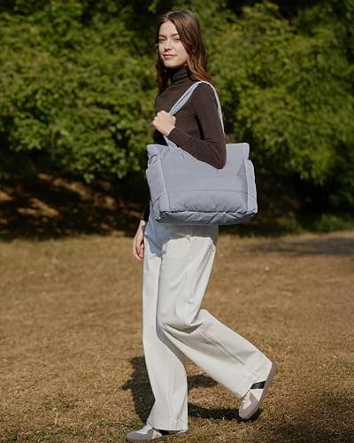 BAGSMART Tote Bag for Women, Lightweight Puffy Tote Bag with Compartments Shoulder Bag Handbag for Travel, Work, Gym thumbnail 6