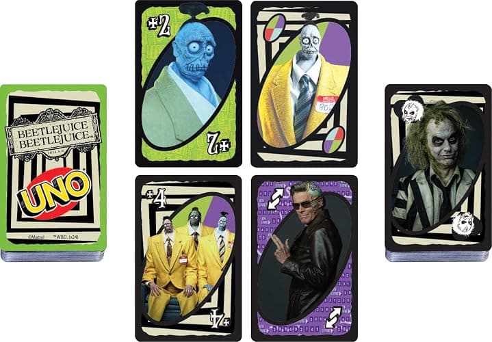 Mattel Games UNO Beetlejuice Beetlejuice Card Game for Kids, Adults & Family with Deck & Special Rule Inspired by The Movie thumbnail 4