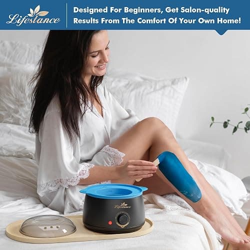 Lifestance Complete Home Waxing Kit, L1 Hard Wax Warmer for Hair Removal, Brazilian Bikini Wax Kit for Women Men, 59 Items, No-Mess Silicone Liner, Wax Heater, Hot Wax Pot for Body Leg Face Eyebrow thumbnail 6