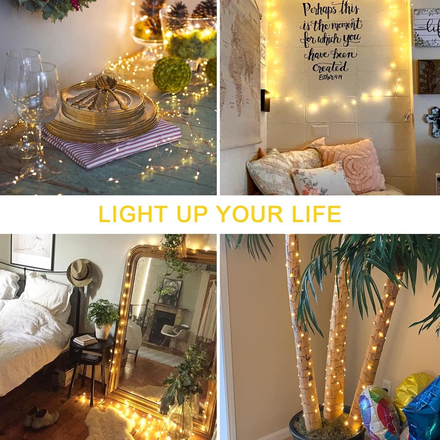 1PC 10M 100LED Fairy Lights Battery Operated String Lights Warm White thumbnail 4