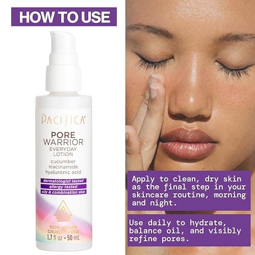 Pacifica Pore Warrior Everyday Face Lotion Acne Fighting - Niacinamide, Cucumber and Hyaluronic Acid1.7 oz thumbnail 7