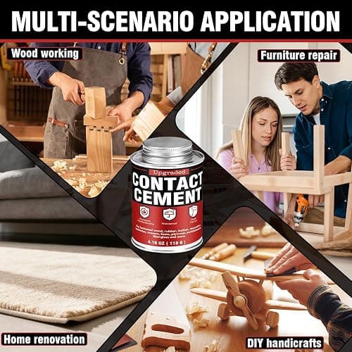 Contact Cement Adhesive 4.16 Oz, High Performance Neoprene Contact Adhesive with Brush, Flexible & Strong Bonding for Woodworking, Leather, Furniture Repairs and DIY Crafts (LDXJ-W01) thumbnail 7