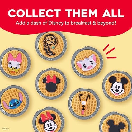 Disney Dash MultiMaker® Mini System Removable Plate Set - Ceramic Coating Replacement Plates for Waffle Breakfast - Waffle Maker Not Included - 4-Inch - 2-Pack - Minnie & Daisy thumbnail 6