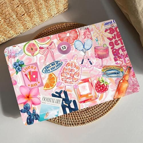 AKIT Pattern Case for MacBook Pro 13 inch M2 M1 2022-2016, SumPink Pattern | Unique Funny Printed, Hard Shell Protector, Scratch Resistant, Lightweight, Easy Snap-On Installation, Home, Offcie, School thumbnail 3