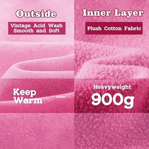 FAIABLE Mens Hoodies Oversized Unisex Acid Wash Hoodie Heavyweight Fleece Vintage Cotton Sweatshirt Men Women Streetwear thumbnail 5