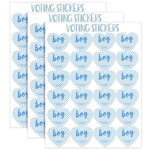 Juvale Boy or Girl Voting Board - Interactive Gender Guessing Board - Classic Black Chalkboard Baby Shower Decoration - Easy Tabletop Display for Baby Shower Games - Black, 12 x 17 in, 144 Stickers thumbnail 9
