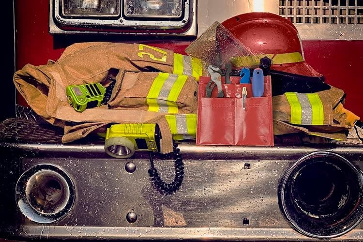 LINE2design Firefighter Tool Pouch 4-Pocket Tool Holder Police Belt - EMS Glove Pouch Fits Inside Turnout-Bunker Pockets thumbnail 3