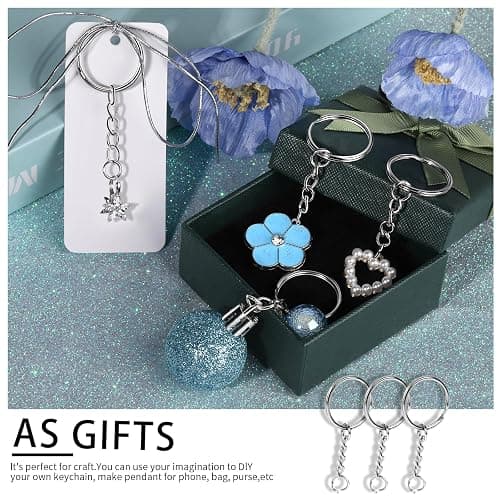 Teenitor 120Pcs Key Chain Rings Keychain Rings 1inch, Keychain Making Supplies, Key Chain for Crafts, Key, Car thumbnail 5