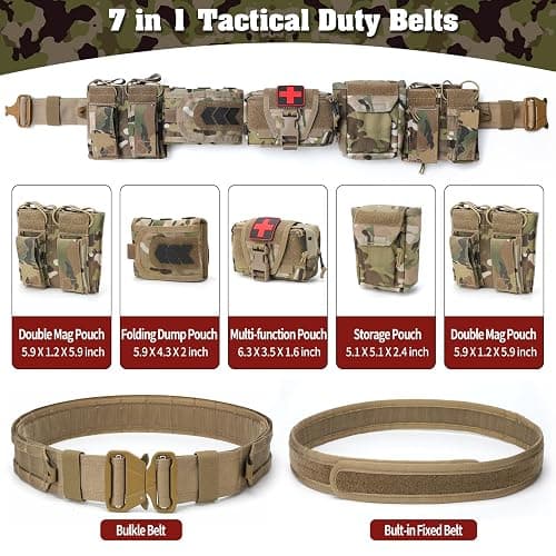 Tactical Belt for Men with Quick-Release Buckle & Modular Pouches thumbnail 2