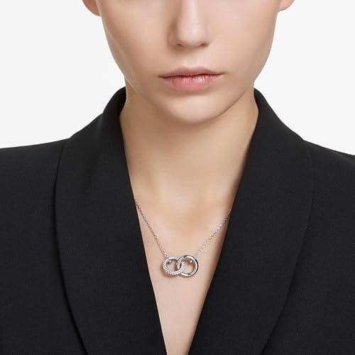 Swarovski Dextera Pendant Necklace with Interlocking Loop and Clear Crystals thumbnail 5