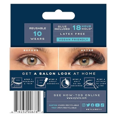 Eylure Salon Extension Look False Eyelashes, Volume No. 111, 1 Pair thumbnail 6