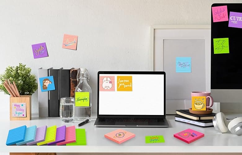 (18 Pads) Lined Sticky Notes 3x3 in Bright Ruled Post Stickies Colorful Super Sticking Power Memo Pads thumbnail 7
