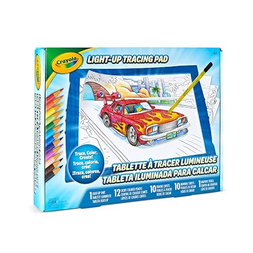 Crayola Light Up Tracing Pad - Blue, Drawing & Tracing Projector for Kids, Holiday & Christmas Gifts for Girls & Boys, Sketching Light Box Table, Toys for Kids, Ages 6+ thumbnail 4