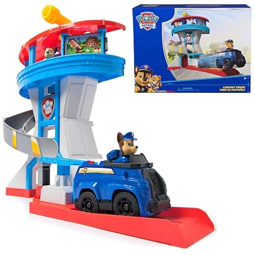 Paw Patrol Lookout Tower, 20-Inch Tower with Chase Action Figures, Rescue Vehicle & Launcher, Kids Toys for Boys & Girls Ages 3 and Up - Image 1