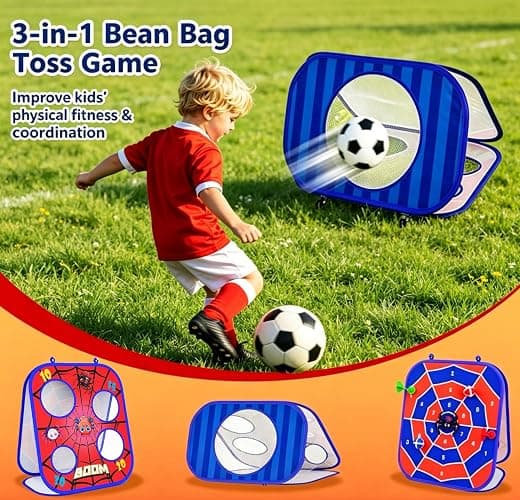 Spider Bean Bag Toss Game, 3-in-1 Cornhole Board Outdoor Toys for Kids, Family Party Activity Toddler Yard Backyard Beach Lawn Party Camping Game Toys for 3 4 5 6 7 8 Year Old Boys Girls Birthday Gift thumbnail 7