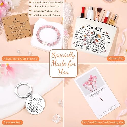 JTENGTOP Christian Religious Gifts for Women, Best Friend Sister Mom Christmas Birthday Gifts for Women Friendship Faith, Valentines Mothers Day Easter Ideas Present for Her Friends thumbnail 7