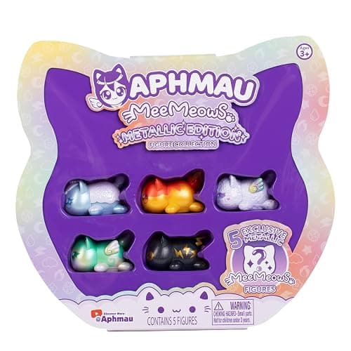 Aphmau Mystery MeeMeow Figures Multi-Pack – Elemental Glow Party, YouTube Minecraft Gaming Channel, 5 Exclusive Glow-in-The-Dark Elemental Figures, Official Merch thumbnail 4